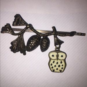 Owl charm Bobby pin